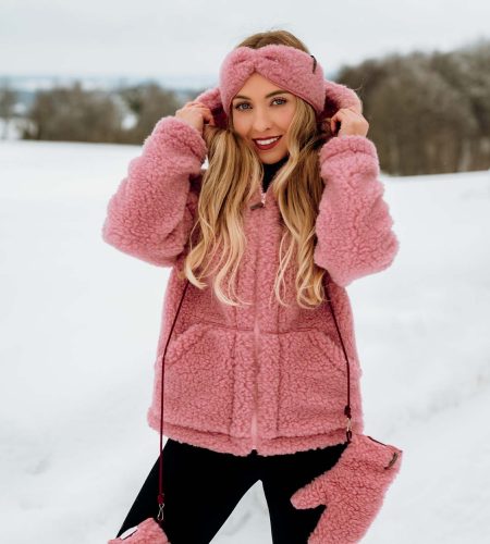 Kurtka Wooly Pudrowy Róż